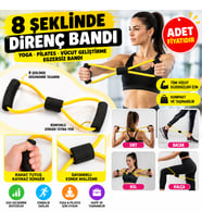 8 Şeklinde Direnç Bandı Yoga Plates Ve Vücut Geliştirme Egzersiz Bandı (adet fiyatıdır)