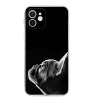 PrintiFy iPhone 12 ile Uyumlu Köpek 1 Kamera Korumalı Şeffaf Kılıf