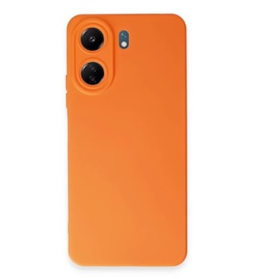 Newface Xiaomi Redmi 13C Kılıf Nano içi Kadife Silikon - Turuncu
