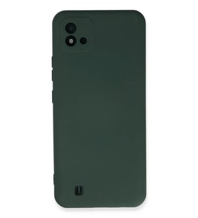 Newface Realme C11 2021 Kılıf Nano içi Kadife Silikon - Koyu Yeşil