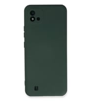 Newface Realme C11 2021 Kılıf Nano içi Kadife Silikon - Koyu Yeşil