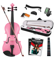 Fourtune Dante VL-200PK 4/4 Akustik Pembe Keman Seti (Tam Boy)