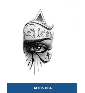 MTBS-004 ORTA BOY MISIR YAZISI VE GÖZ DESEN GEÇİCİ DÖVME-TATTO