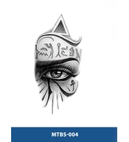 MTBS-004 ORTA BOY MISIR YAZISI VE GÖZ DESEN GEÇİCİ DÖVME-TATTO
