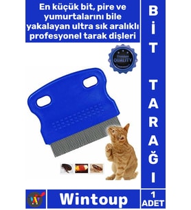 #Tarak Paslanmaz Çelik Dişli Ergonomik Saplı Evcil Hayvan Bakım Hijyen Kedi Köpek Bit Pire Tarağı