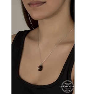 Union Swarovski Crystal Kadın Green Oval Zirconia Gümüş Kolye