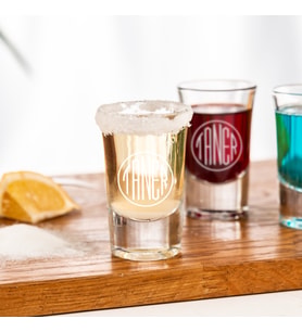 Monogram Logolu Kişiye Özel Shot Bardak Seti