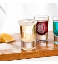 Monogram Logolu Kişiye Özel Shot Bardak Seti