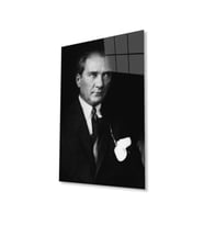 Atatürk Cam Tablo 4mm Dayanıklı Temperli Cam, Atatürk Glass Wall Art (Çok Renkli)