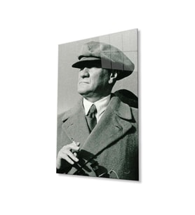 Atatürk Cam Tablo 4mm Dayanıklı Temperli Cam, Atatürk Glass Wall Art (Çok Renkli)