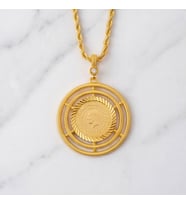 Altın Kaplama Yarım Altınlı Kolye - Ajda Model 45 CM BND-234