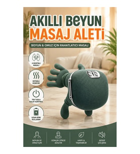 Isıtmalı Boyun ve Omuz Masaj Aleti Akıllı 3 Yoğunluk Seviyeli Rahatlatıcı Cihaz