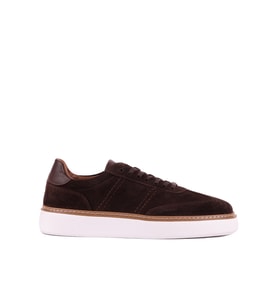 Shoetyle - Hakiki Süet Deri Kahverengi Bağcıklı Günlük Erkek Ayakkabı - 250-3001