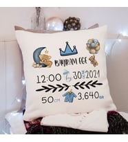 Yeni Doğan ( Hoşgeldin Bebek) Erkek Bebek Yastığı Kişiye Özel