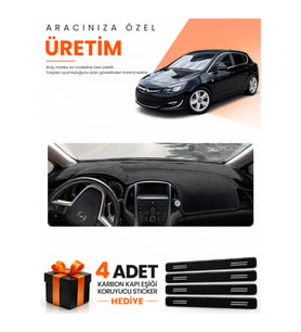 OPEL ASTRA J (2009-2020) Uyumlu Torpido Koruma Örtüsü Oto Kılıfı - Siyah