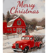  Merry Chrismas Sayılarla Boyama Seti 50x65 cm (Tuval Şasesine Gerili)