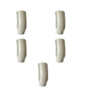 Omeyva Renkli Sert Mika Plastik Kristal Bardak - Gümüş Gri - 6 Oz / 180 CC - 125 Adet