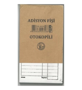 DİLMAN OTOKOPİLİ ADİSYON FİŞİ 14.5x8cm