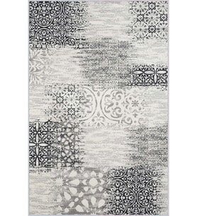 Eliana Home Baskılı, Yıkanabilir Kaymaz Taban Salon Halısı LNA1441 100x150 cm (Gri)