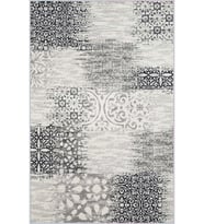 Eliana Home Baskılı, Yıkanabilir Kaymaz Taban Salon Halısı LNA1441 100x150 cm (Gri)