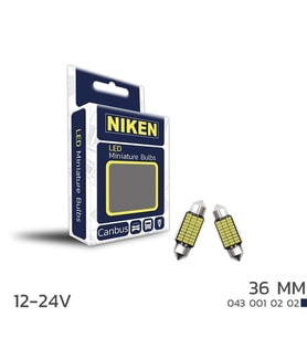 Niken Led Ampul Sofit Canbus Led 36Mm 12-24V (Karışık)