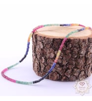 Doğal Taş Kolye-Yakut, Safir, Zümrüt M134