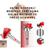 35 Mm Stoperli Menteşe Yeri Açma Delme Matkap Ve Freze Ucu Panç