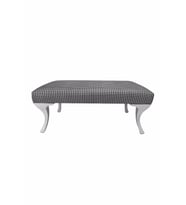 DTM HOME Kaz Ayağı Desenli Bench Puf (Siyah - Beyaz)