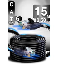 MN6 M106 15 metre ethernet kablosu/utp 0.50mm Cat6 Iki Kat Korumalı/iç Dış Mekan/15M internet Kablosu