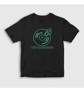Presmono Unisex Çocuk Siyah Music The Cranberries T-Shirt 174447tt