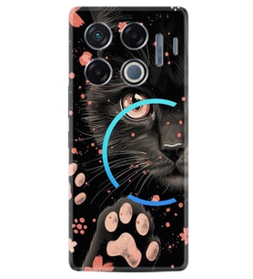 Infinix GT 20 Pro Kılıf Boutique Baskılı Resimli Kara Kedi Pcode -085