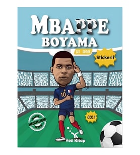 MBappe Çıkartmalı Maskeli Boyama Kitabı