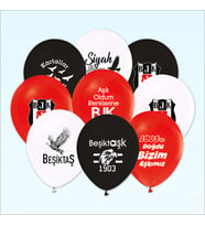 Beşiktaş Lisanslı Balon, 30cm x 5 Adet