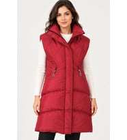 Dewberry Kadın %100 Polyester Yelek Bordo Z9743 Günlük Dış Giyim, Kazak ve Gömlek Kombini, Seyahat Gardırobu