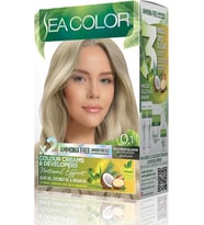 Sea Color Amonyaksız, Vegan, Doğal, Besleyici Kalıcı Saç Boyası%100 Beyaz Kapama (1 Paket 2 X 50 Ml