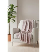 Tek Kişilik Baskılı Pike Koltuk Örtüsü Breeze 180x230 cm (Bordo)