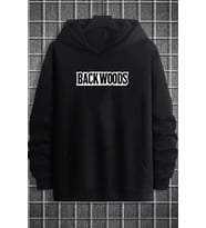 Unisex Backwoods Baskılı Sweatshirt (Siyah)