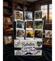 Beşiktaşlı Babaya Özel Fotoğraflı Anı Buketi - Babalar Günü Hediyesi