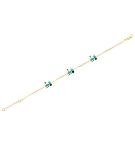 Diamond Line-Gülaylar 14 Ayar Altın Çocuk Bileklik