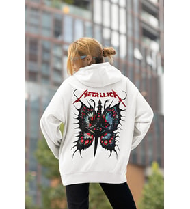 Metallica Baskılı Unisex Oversize Müzik Grubu Rock Metal Hoodie