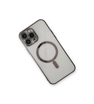 İphone 13 Pro Max Kılıf Magneticsafe Lazer Silikon - Siyah