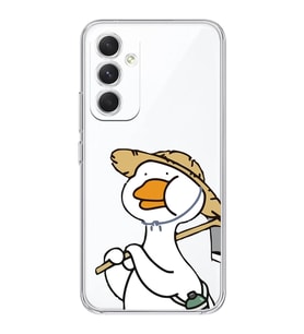 Samsung Galaxy A54 Uyumlu Ördek Desenli Şeffaf Telefon Kılıfı