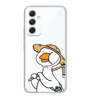 Samsung Galaxy A54 Uyumlu Ördek Desenli Şeffaf Telefon Kılıfı
