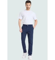 Erkek Chino Pantolon Boru Paça Straight Kalıp Günlük Kombinler Hafta Sonu Kaliteli Malzeme (Lacivert)