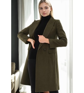 Z6672 DEWBERRY BAYAN PALTO-HAKİ-1