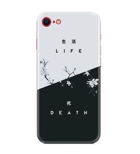 Apple iPhone 5 6 7 8 Plus Se XR Kılıf Desemli Silikon Life and Death 1339