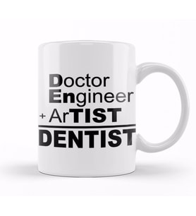 Doctor Engineer Artist Dentist Kupa Bardak Porselen