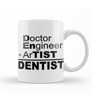 Doctor Engineer Artist Dentist Kupa Bardak Porselen
