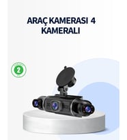 Mey İthalat® 4 Kameralı Araç İçi Kamera 1080P Gps Takip Wifi Gece Görüşlü