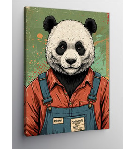 Kanvas Tablo Bahçıvan Panda